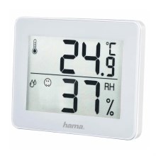 Hama - Indendørs termometer med fugtmåler 1xCR2025 hvid