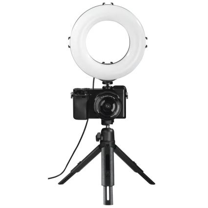 Hama - LED dæmpbart cirkulært lys med stativ LED/5,8W/5V Ø 17 cm + fjernbetjening