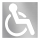 Handicap-ikon 12x12 cm rustfrit stål/sølv