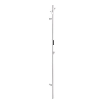 Håndklædeholder 12,4x172 cm rustfrit stål/hvid