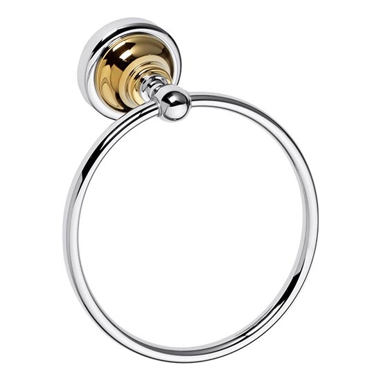 Håndklædeholder 16x19 cm sølv/guld