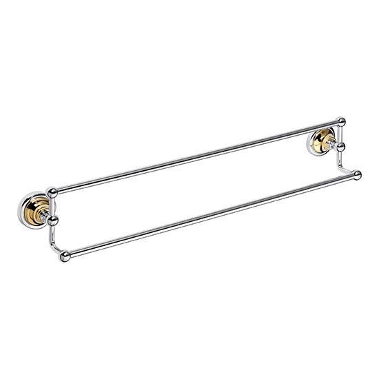 Håndklædeholder 66,5 x 12,5 cm, sølv/guld