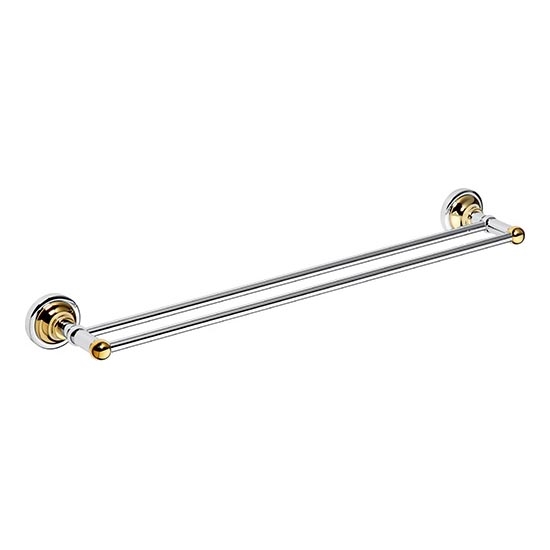 Håndklædeholder 66,5x6,5 cm sølv/guld