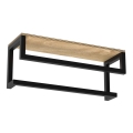 Håndklædeholder med hylde 14x40 cm sort
