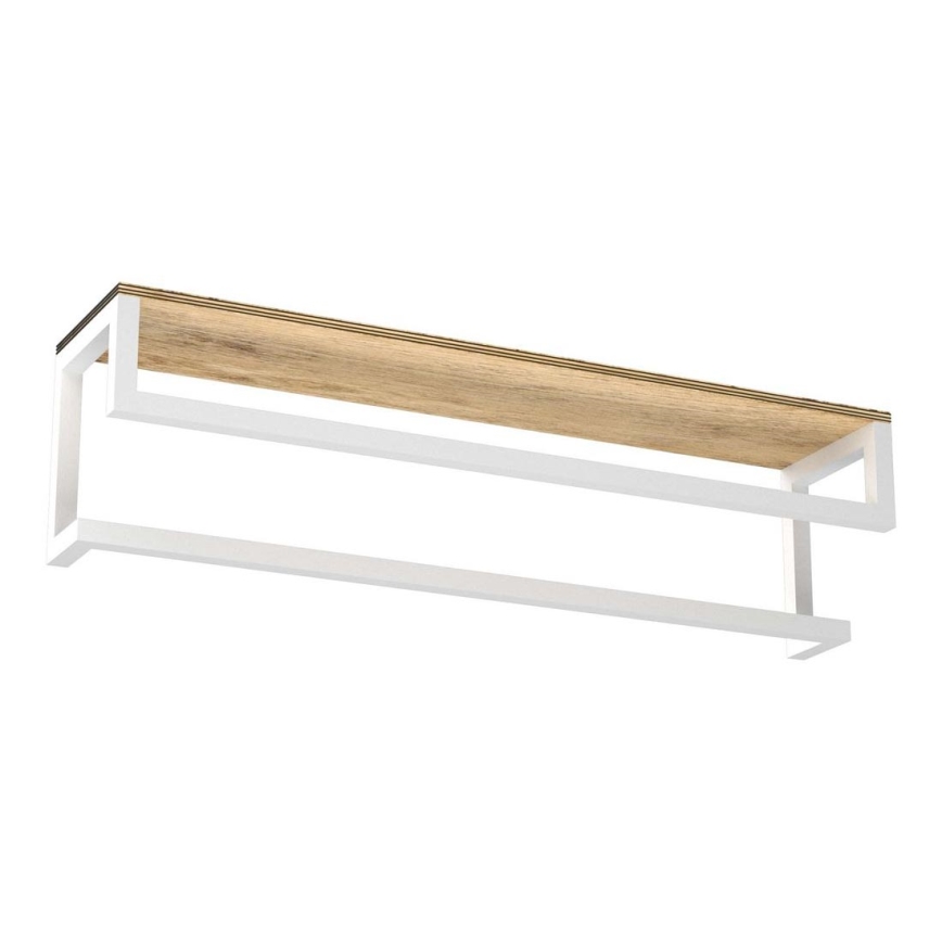 Håndklædeholder med hylde 14x60 cm hvid