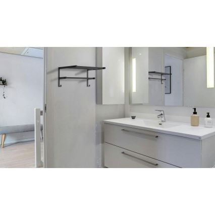 Håndklædeholder til badeværelsesradiator HF SHEFFIELD 52x25,6 cm, sort