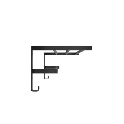 Håndklædeholder til badeværelsesradiator HF SHEFFIELD 52x25,6 cm, sort