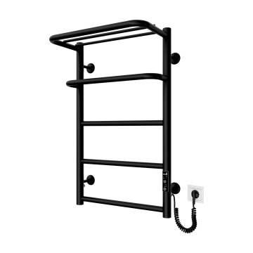 Håndklædetørrer til badeværelse HOTEL 75W/230V 65x43 cm rustfrit stål/sort højre