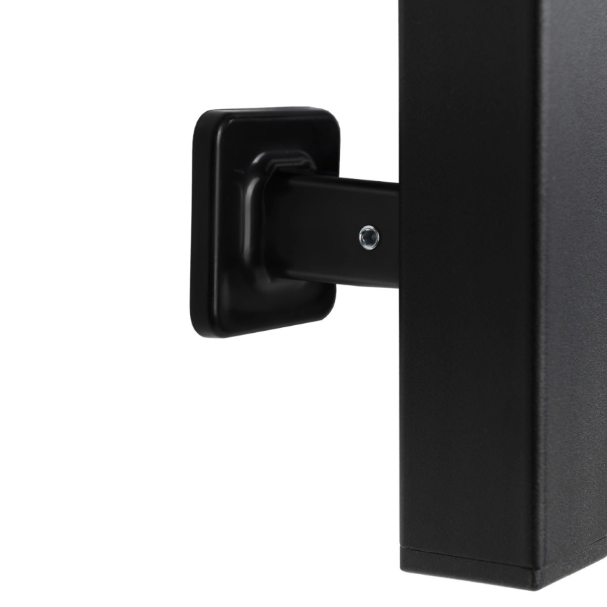 Håndklædetørrer til badeværelset med termostat LARGO 256W 120x50 cm sort, højre