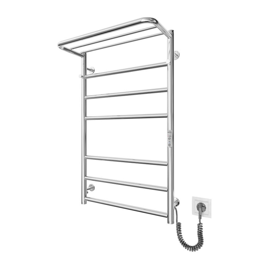 Håndklædevarmer til badeværelse HOME 95W/230V 77x53 cm, rustfrit stål/krom, højre