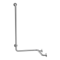 Håndliste til bruser 66 x 118 cm, rustfrit stål/sølv