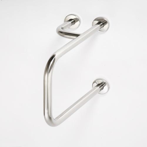 Håndtag 23,5x38 cm i rustfrit stål, sølvfinish