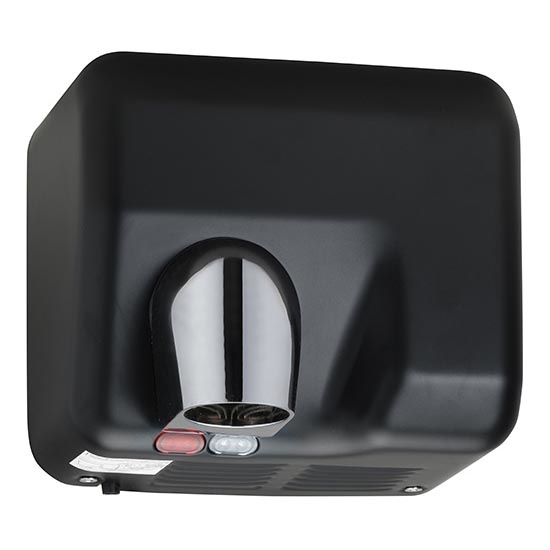 Håndtørrer 26x23 cm, rustfrit stål/sort