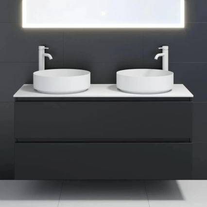 Håndvask til bordplade LJORDAL Ø 40 cm stål/hvid