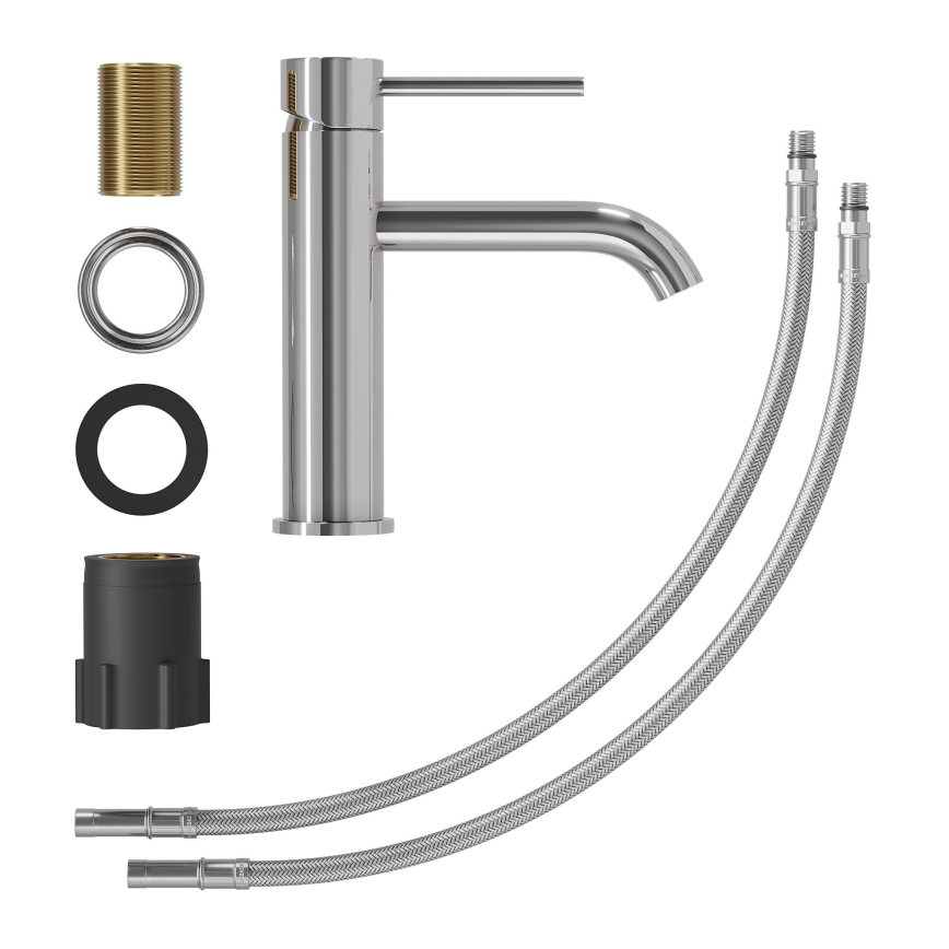 Håndvaskarmatur SOVANG 18,3 cm blank krom