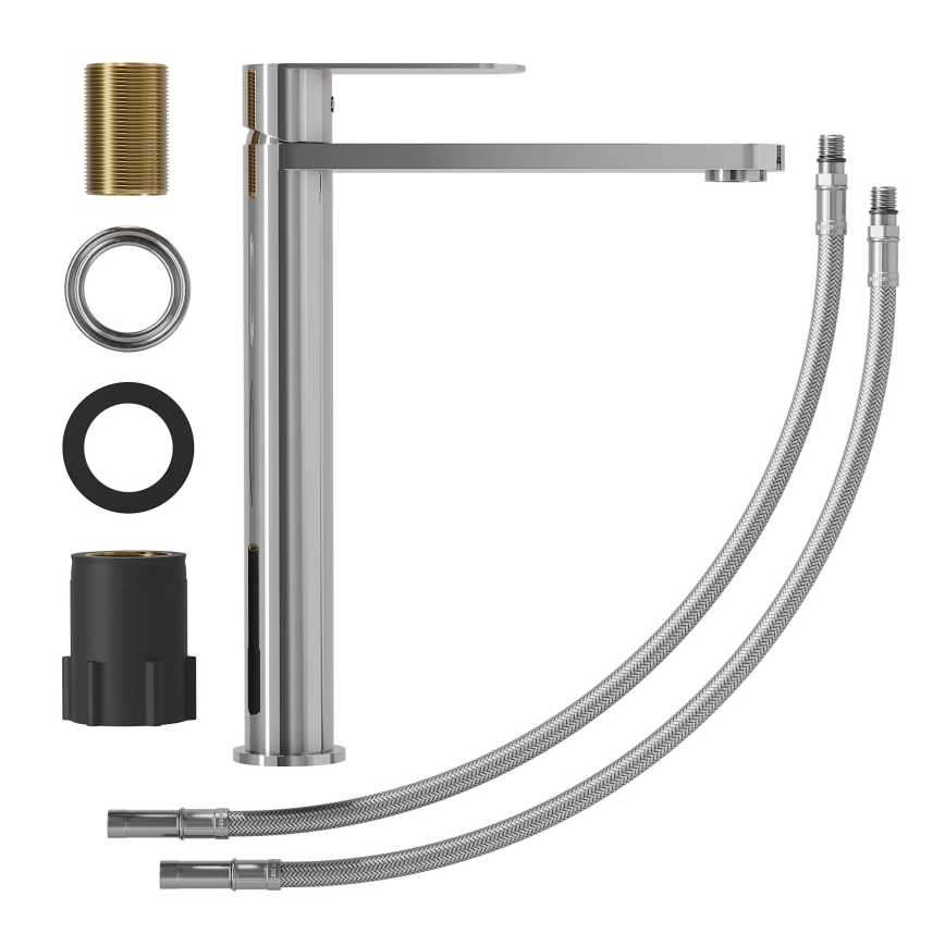 Håndvaskarmatur TARNBY 27,3 cm blank krom