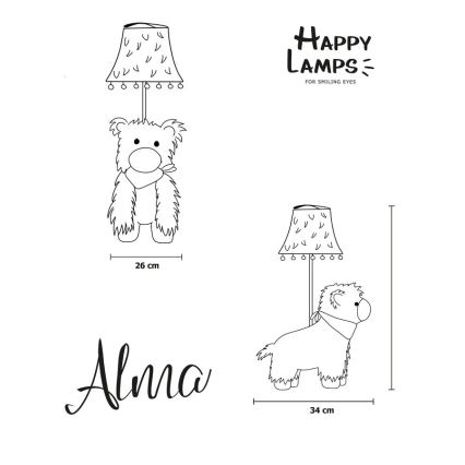 Happy Lamps - LED bordlampe til børn ALMA LED/5,4W/230V lama