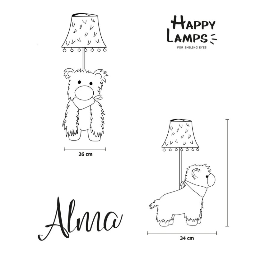 Happy Lamps - LED bordlampe til børn ALMA LED/5,4W/230V lama