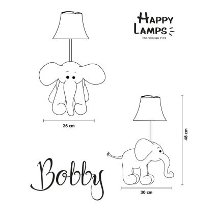 Happy Lamps - LED bordlampe til børn BOBBY LED/5,4W/230V elefant