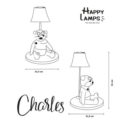 Happy Lamps - LED bordlampe til børn CHARLES LED/5,4W/230V bjørn