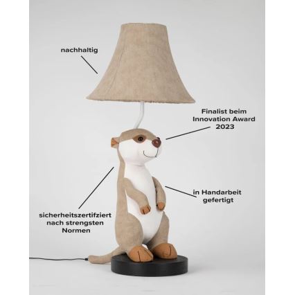 Happy Lamps - LED bordlampe til børn EDDIE LED/5,4W/230V mangust