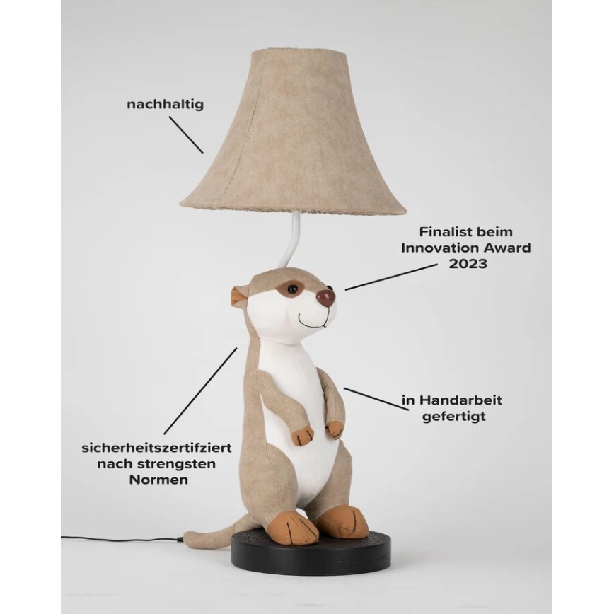 Happy Lamps - LED bordlampe til børn EDDIE LED/5,4W/230V mangust