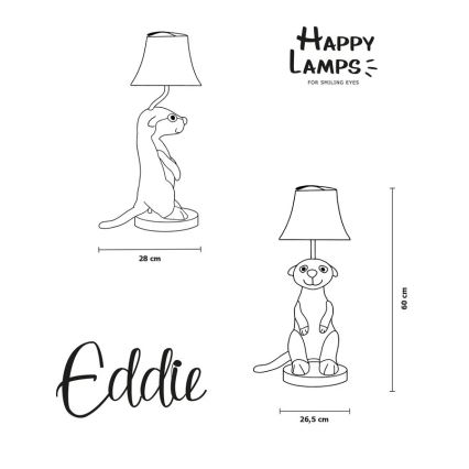 Happy Lamps - LED bordlampe til børn EDDIE LED/5,4W/230V mangust