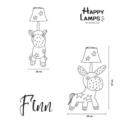 Happy Lamps - LED bordlampe til børn FIN LED/5,4W/230V hest