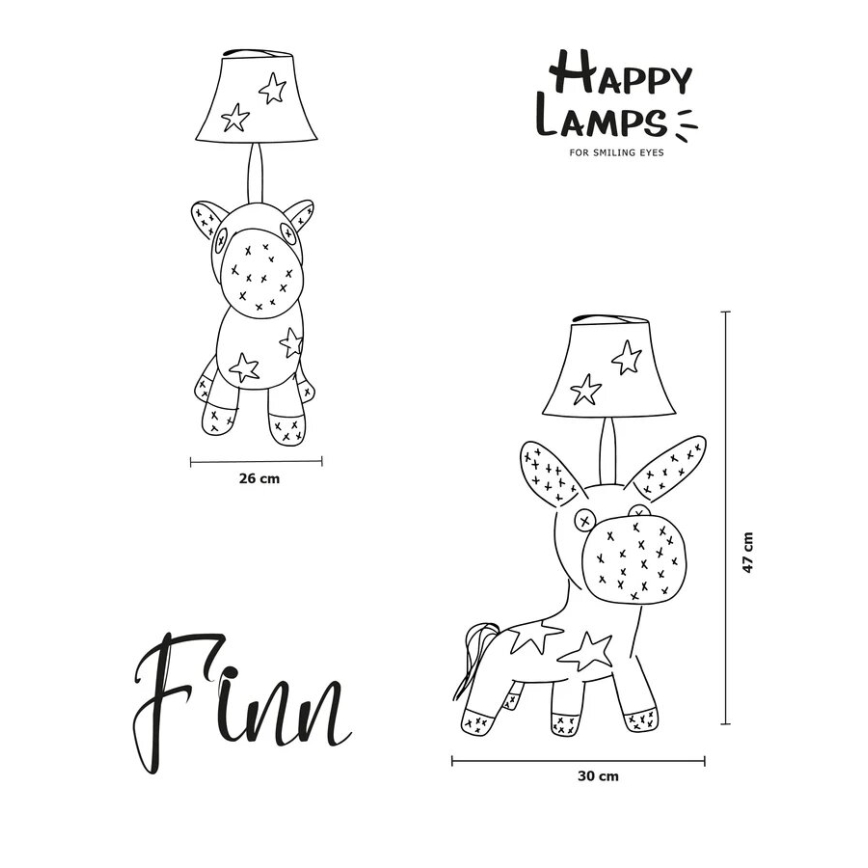 Happy Lamps - LED bordlampe til børn FIN LED/5,4W/230V hest