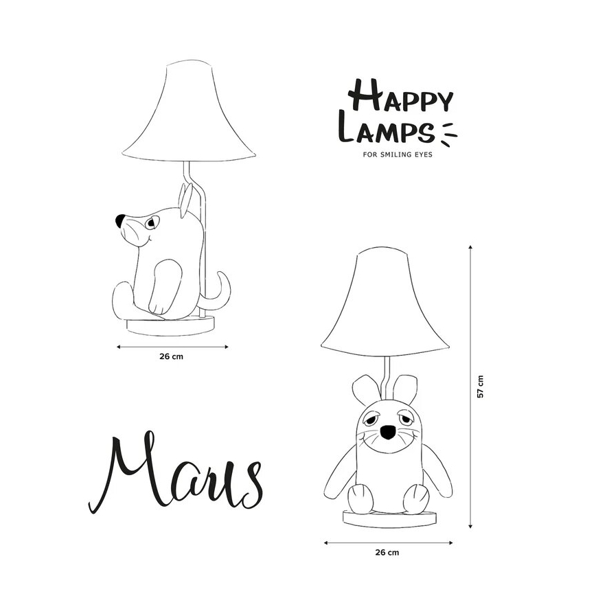 Happy Lamps - LED bordlampe til børn MAUS LED/5,4W/230V mus