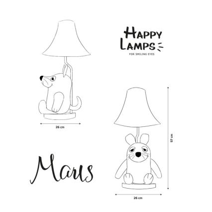 Happy Lamps - LED bordlampe til børn MOUSE FROM SENDUNG MIT DER MAUS LED/5,4W/230V mus