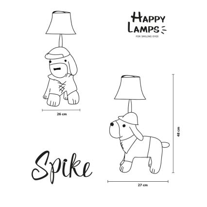 Happy Lamps - LED bordlampe til børn SPIKE LED/5,4W/230V jagthund