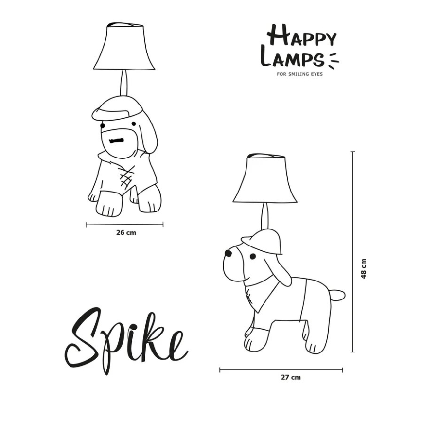 Happy Lamps - LED bordlampe til børn SPIKE LED/5,4W/230V jagthund