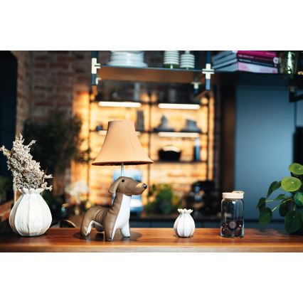Happy Lamps - LED bordlampe til børn WALDI LED/5,4W/230V gravhund