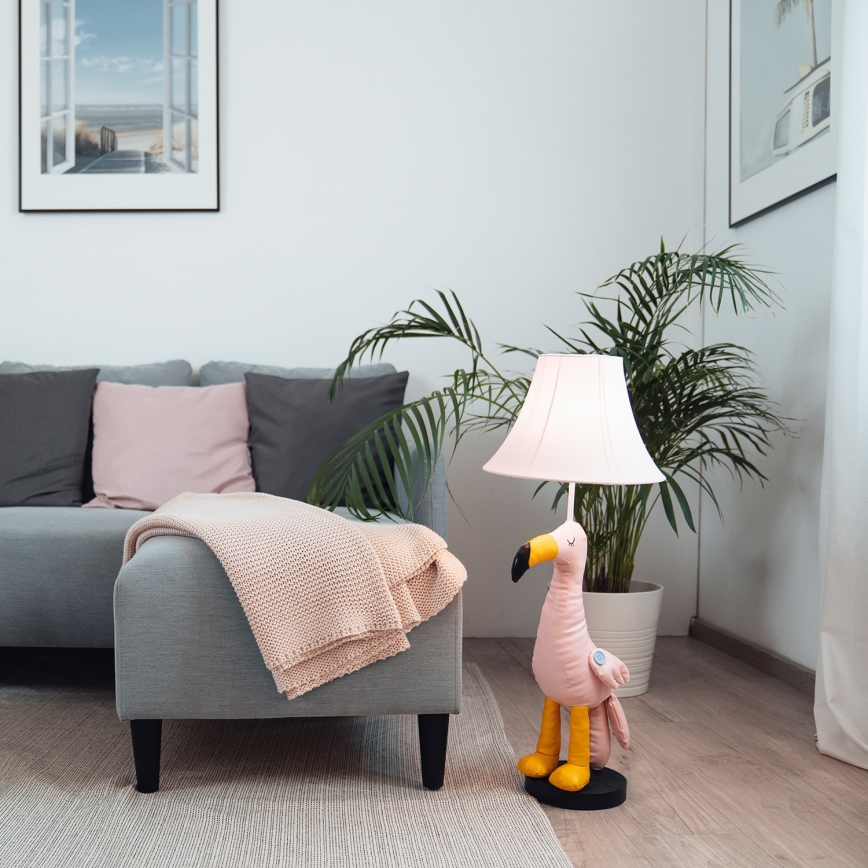 Happy Lamps - LED Gulvlampe til børn MINGO LED/5,4W/230V flamingo