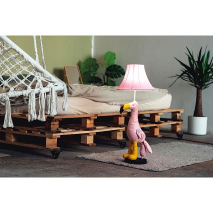 Happy Lamps - LED Gulvlampe til børn MINGO LED/5,4W/230V flamingo