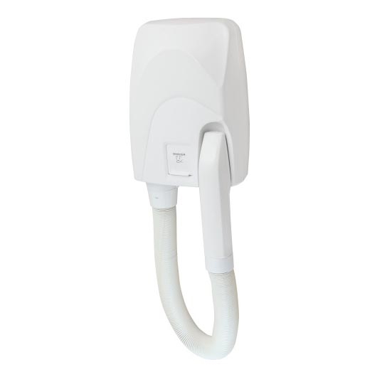 Hårtørrer 18x37 cm hvid