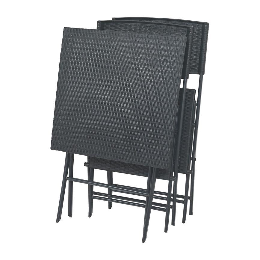Havebord med 2 stole, grå