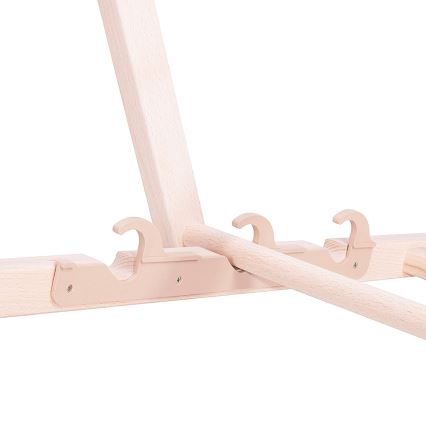 Haveliggestol gul/hvid/bøg