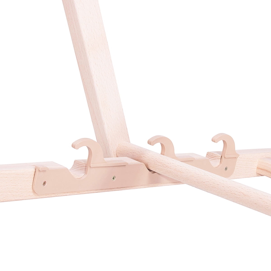 Haveliggestol gul/hvid/bøg