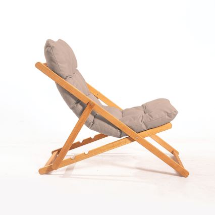 Haveliggestol i beige/bøg