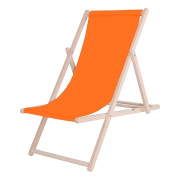 Havemøbel seng i orange/bøg