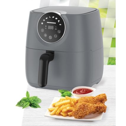 Heinner HAF-B6GREY1700 - Airfryer 5,7 l 1700 W/230 V grå