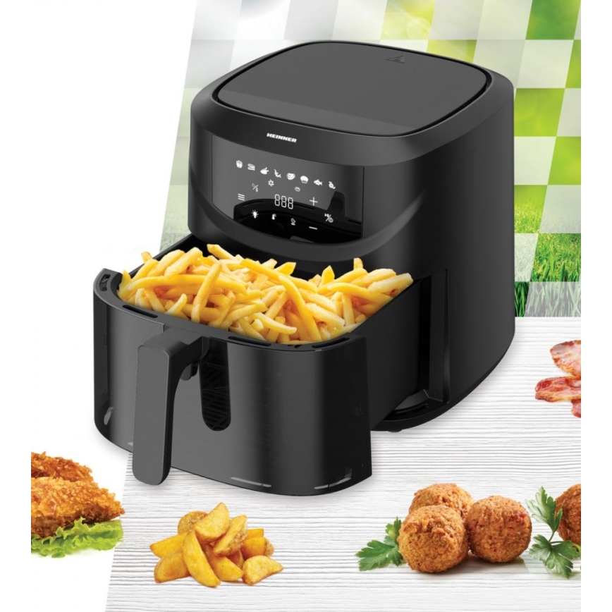 Heinner HAF-B8BK2000 - Airfryer 7,6 l, 2000 W/230 V, sort