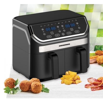 Heinner HAF-KDB1700BK - Dobbelt airfryer 8,5 l 1700W/230V sort