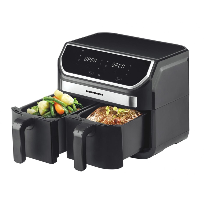 Heinner HAF-KDB1700BK - Dobbelt airfryer 8,5 l 1700W/230V sort