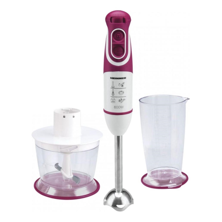 Heinner HB-600BG - Stavblender 600W/230V lilla/hvid