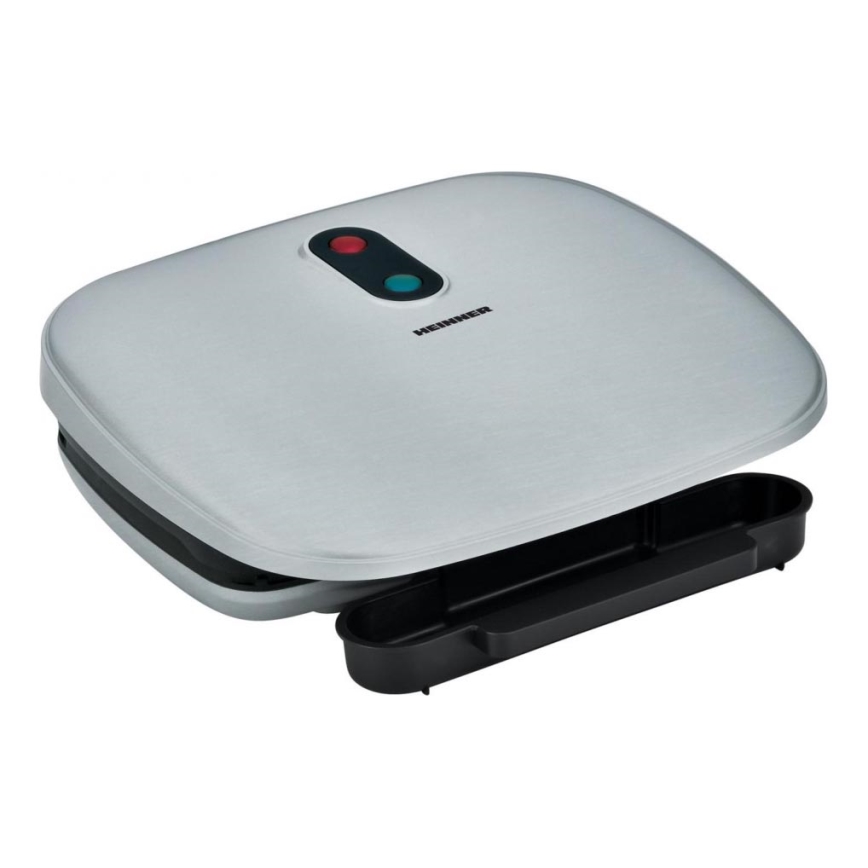 Heinner HEG-F1000SL - Kontaktgrill 1000W/230V mat krom/sort