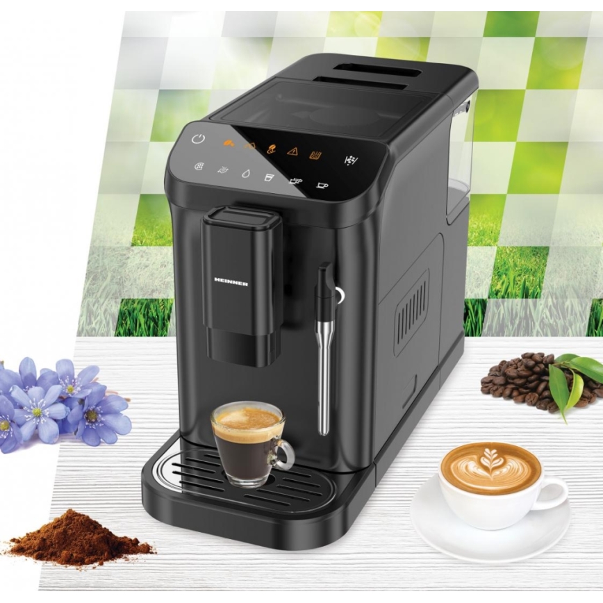 Heinner HEMA-D20DBK - Automatisk kaffemaskine 1350W/230V sort