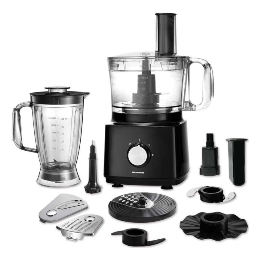 Heinner HFP-750BK - Køkkenmaskine 750W/230V sort
